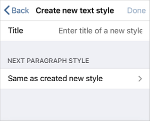 Créer un nouveau style de texte