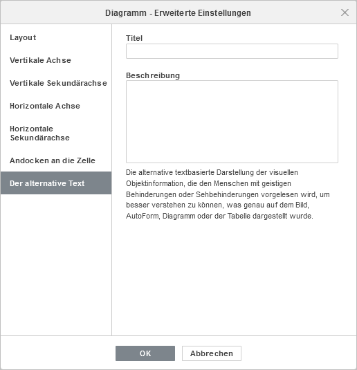 Diagramm - Erweiterte Einstellungen