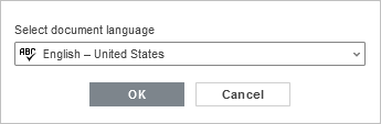 Set presentation language window