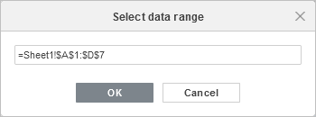 Select Data Range window