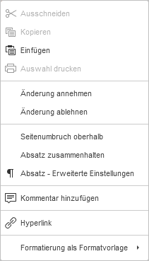 Accept/Reject Drop-Down Menü