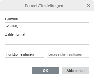 Formel einfügen