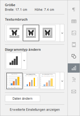 Registerkarte Diagrammeinstellungen