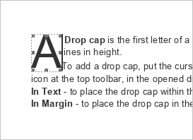 Drop Cap example