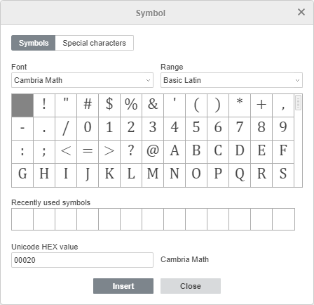 n umero sign unicode code