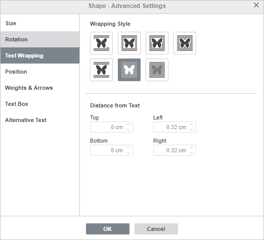 Shape - Advanced Settings