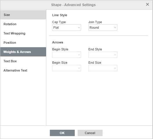 Shape - Advanced Settings