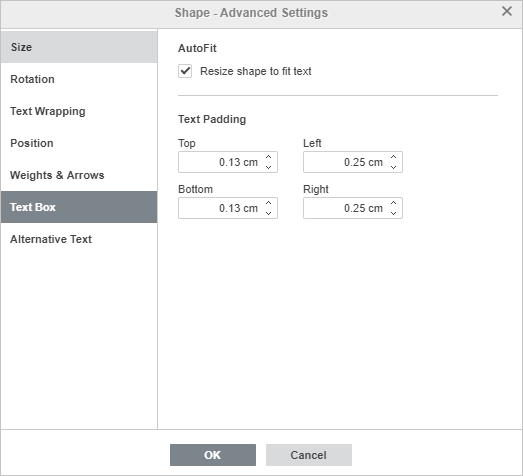 Shape - Advanced Settings