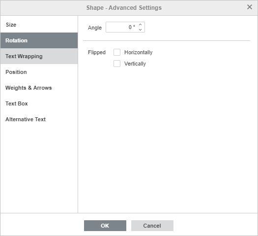 Shape - Advanced Settings