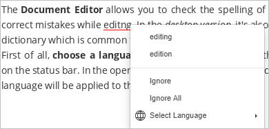 check spelling of words in equation editor tool