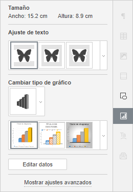 Pestaña Ajustes de gráfico