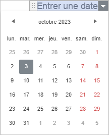 Contrôle de contenu Date