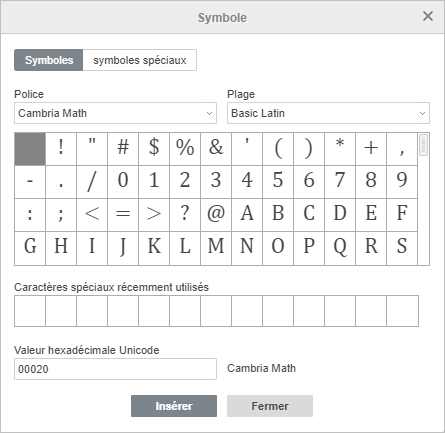 Ins rer des symboles et des caract res ONLYOFFICE