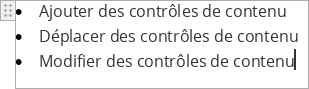 Contrôle de contenu en texte enrichi