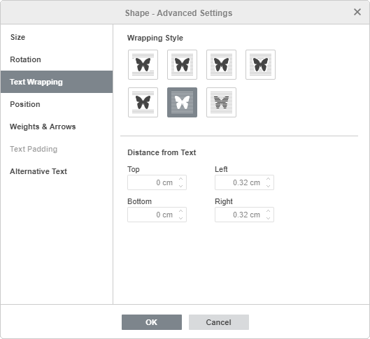 Shape - Advanced Settings