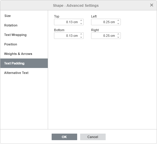 Shape - Advanced Settings