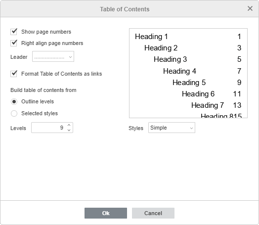 microsoft table of contents tutorial