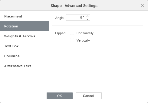 Shape - Advanced Settings