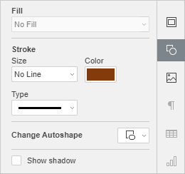 Shape Settings tab