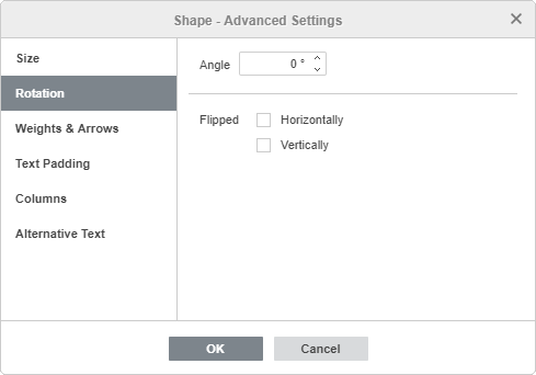 Shape - Advanced Settings