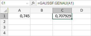 GAUSSF.GENAU-Funktion