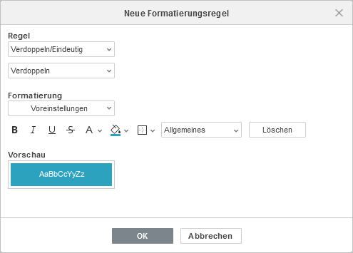 Neue Regel - Verdoppeln/Eindeutig