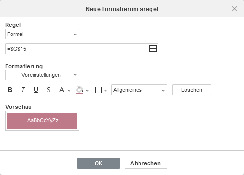 Neue Regel - Formel