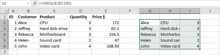 Insert array formulas