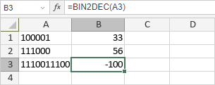 BIN2DEC Function