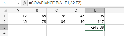 COVARIANCE.P Function