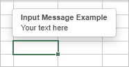 Input message - example