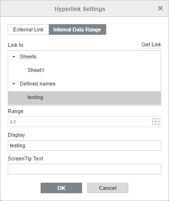 Hyperlink Settings