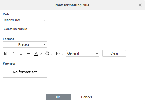 New Rule Blank/Error