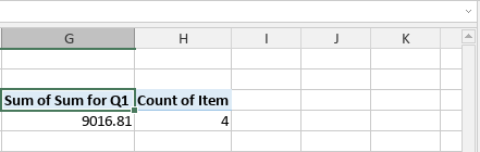 Pivot Values