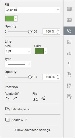 Autoshape Settings tab