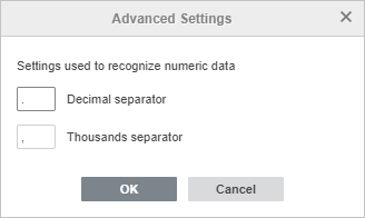 Separator settings window