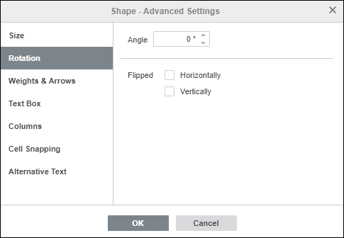 Shape - Advanced Settings