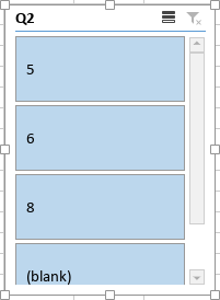 Slicer - scroll bar