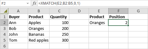 XMATCH Function