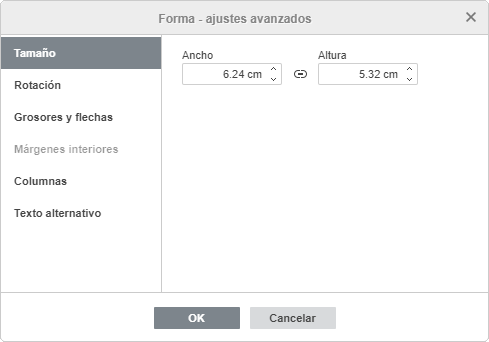 Forma - Ajustes avanzados