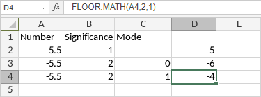 FLOOR.MATH Function