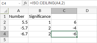 ISO.CEILING Function