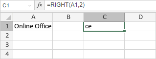 Funzione RIGHT/RIGHTB