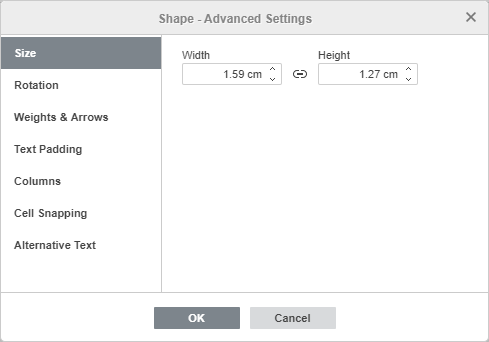 Shape - Advanced Settings