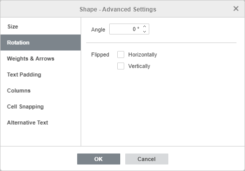 Shape - Advanced Settings