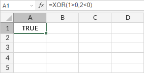 XOR Function: TRUE