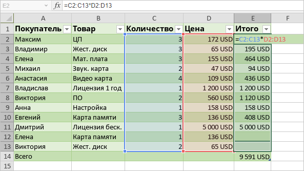 Edit array formulas