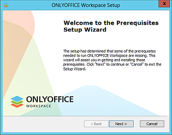 ONLYOFFICE Workspace für Windows bereitstellen. Schritt 2