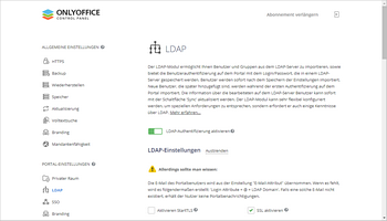 LDAP-Einstellungen - Benutzer