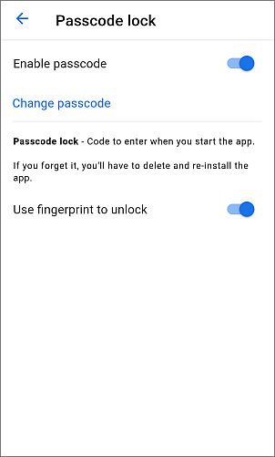 Use fingerprint to unlock